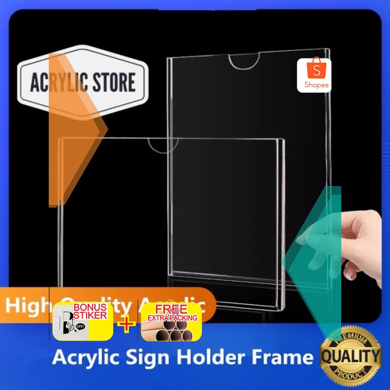 

Murah acrylic signage a4/brosur holder A4 - Tidur Keren