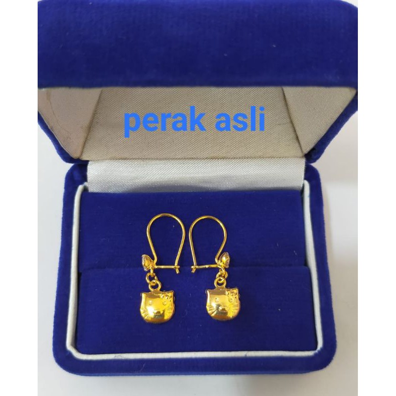 Anting Gantung variasi, Perak 925, Sepuh Emas Kuning