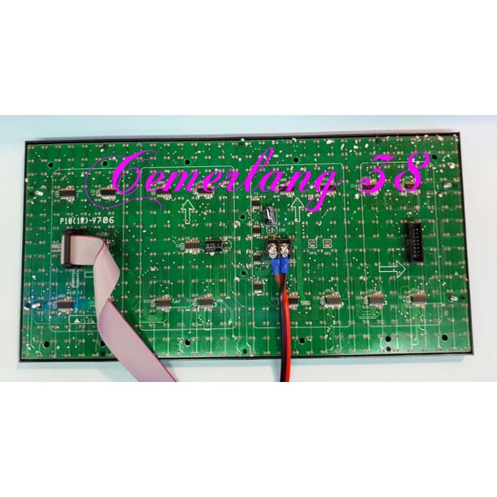 Module / Modul / Panel Led P10 Running Text Semi Outdoor Biru