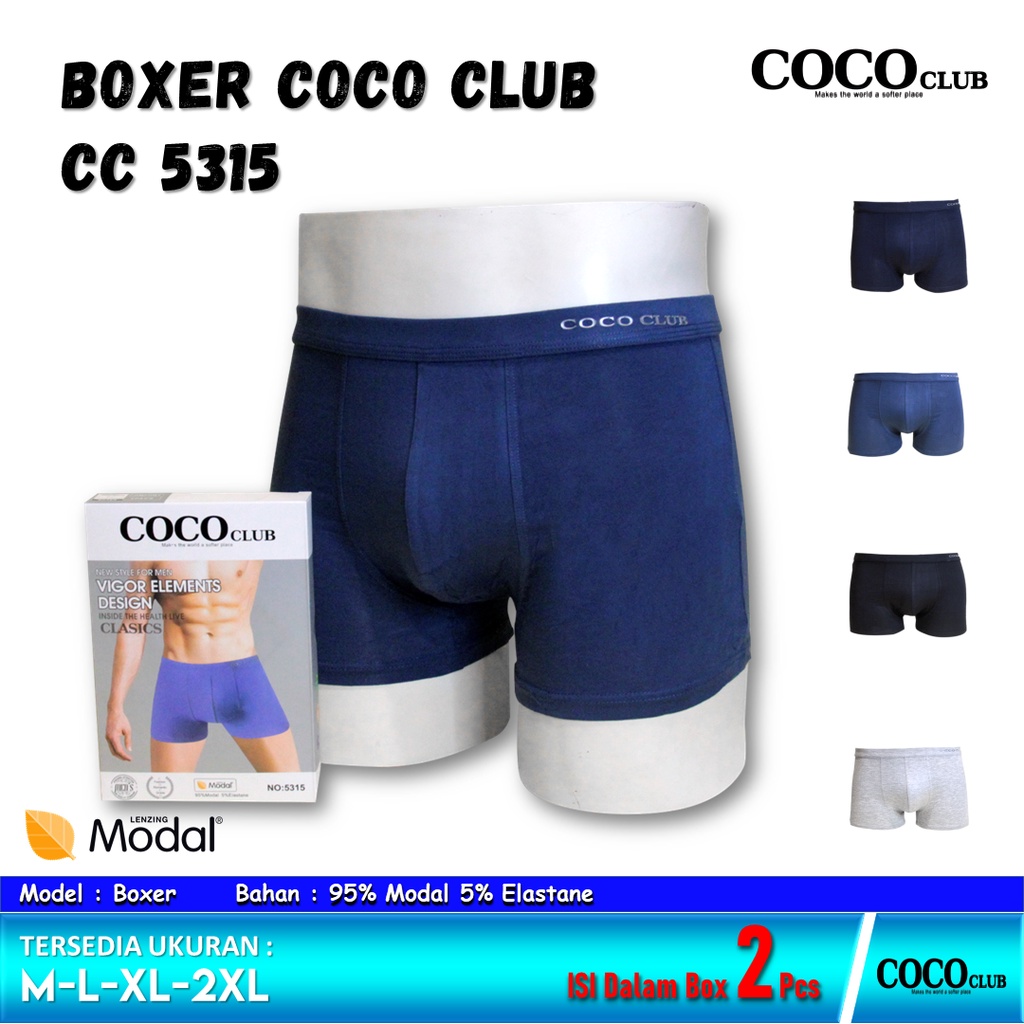 Celana Boxer Pria COCO CC 5315 ISI-2 Pcs/Pack