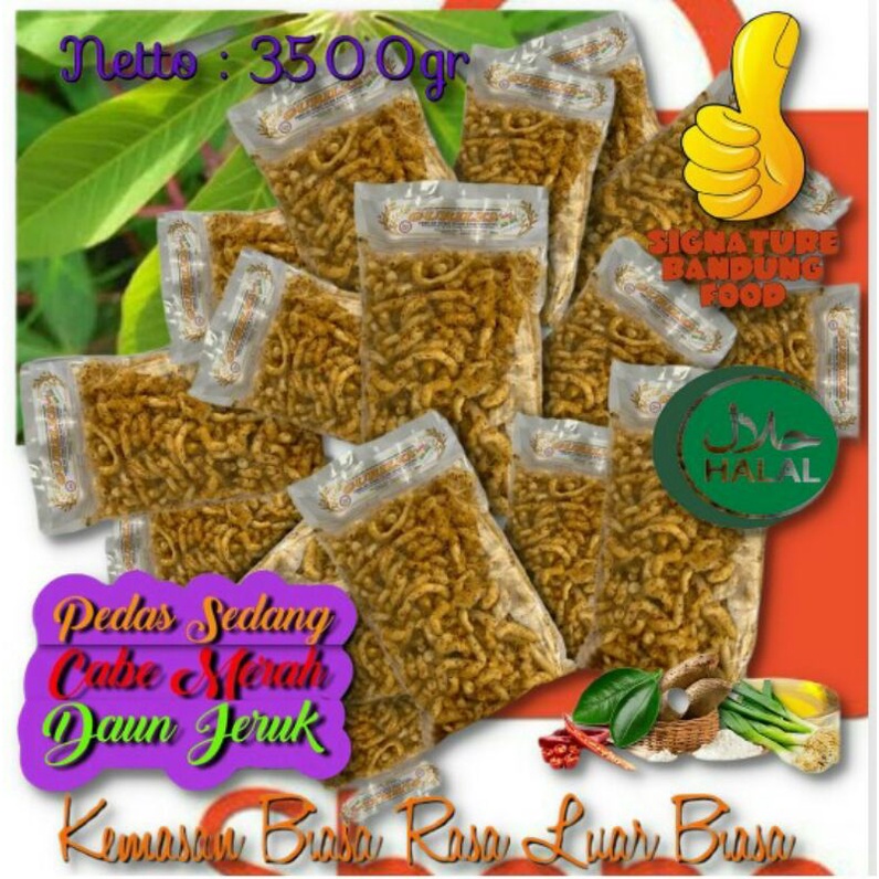

3.5 Kg KASOHOR GURILEM Mantap Khas Bandung - Rasa Pedas Sedang Cabe MERAH Aroma Daun Jeruk