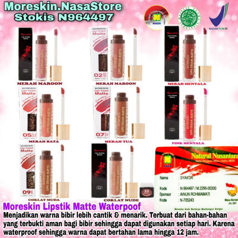 Lipstik Moreskin Nasa  LIP MATTE NASA Original