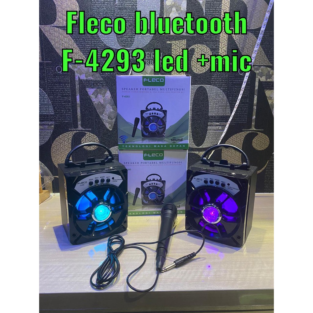 SPEAKER BLUETOOTH FLECO  KAROKE PLUS MIC  F-4293 LED ATAU F-4292 NON LED