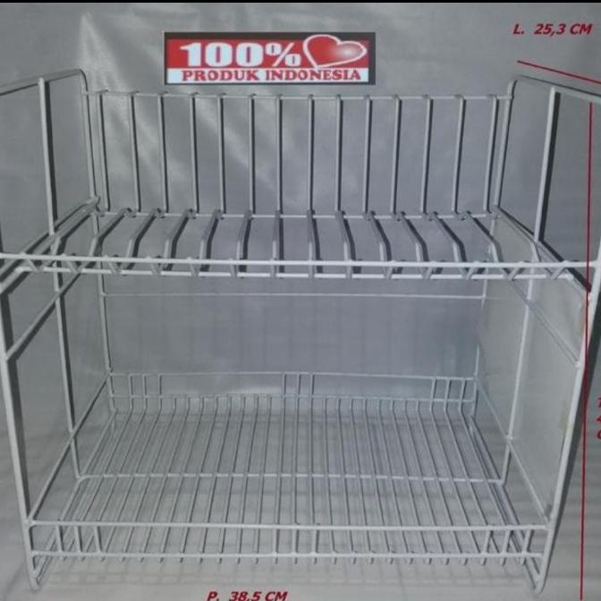 Sale Rak Piring Susun 2 Kis/Rak Piring Gelas Susun 2/Rak Piring Serbaguna