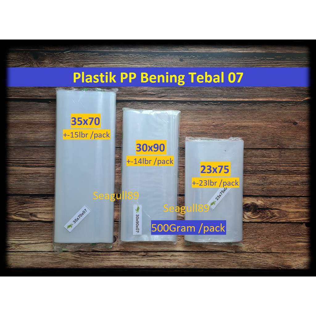 

Plastik PP Bening Tebal 07 Lebar 20-35 Panjang - u/ Snack Curah / Bal