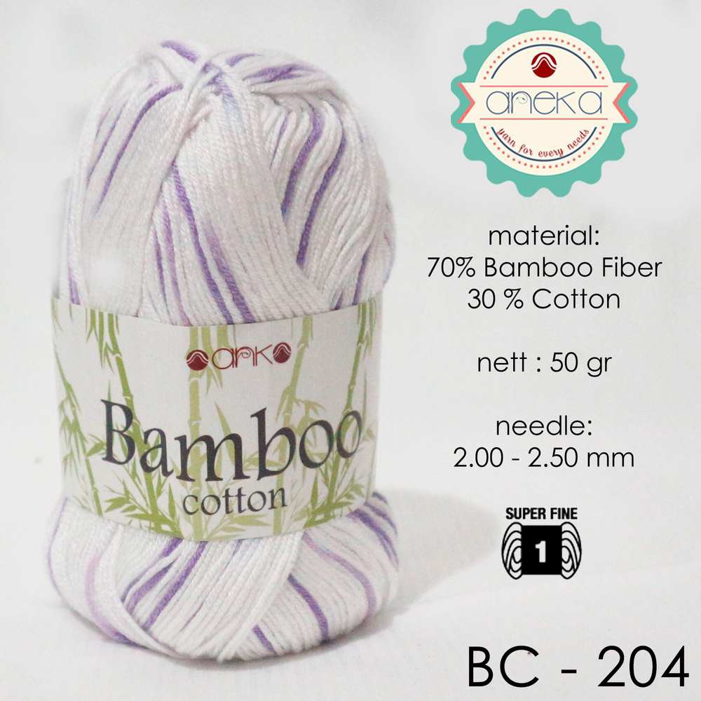 Benang Rajut Katun Bambu / Bamboo Cotton Yarn 3 - 204