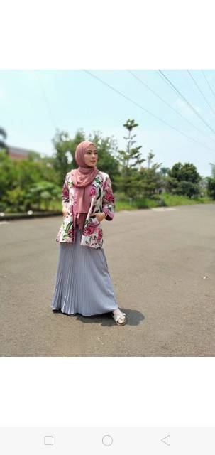 OUTER WANITA MOTIF BUNGA/OUTER WANITA BLAZER FASHION/OUTER WANITA BLAZER BY PINKHIJAB_BOUTIQUE