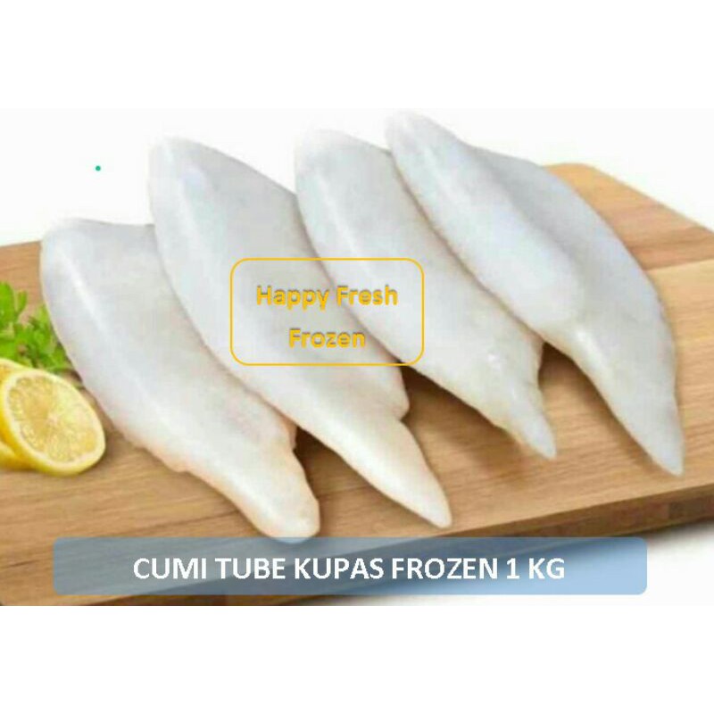 

Cumi Tube kupas beku/frozen uk 1 kg