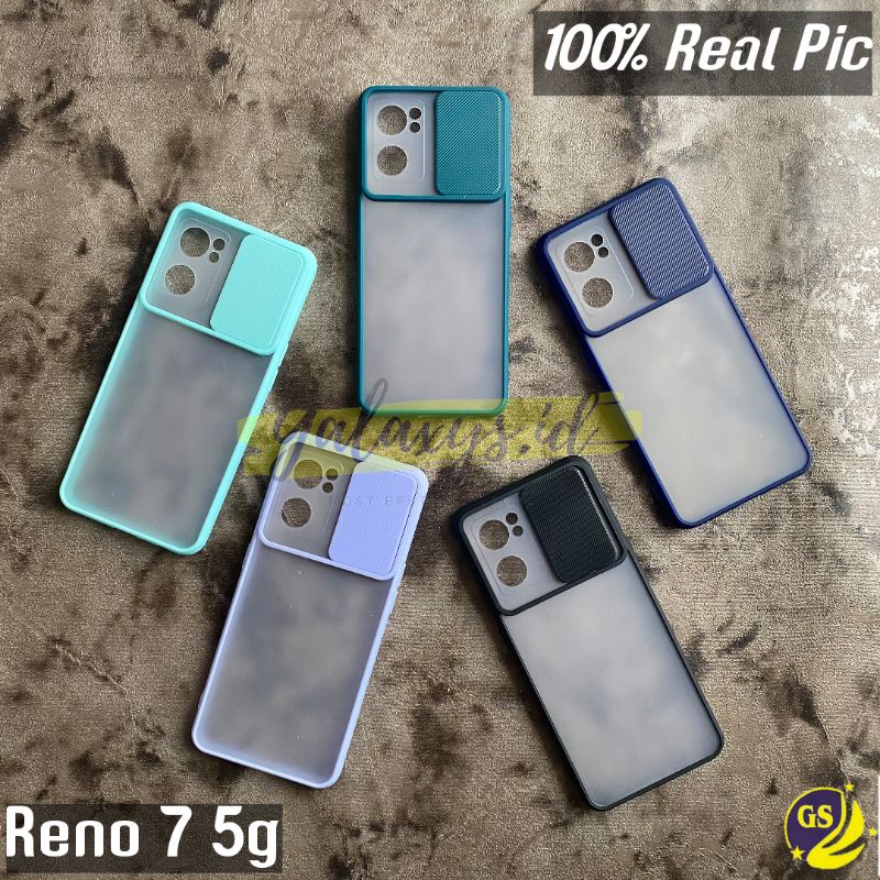 OPPO A78 A36 / A76 / A96 2022 / OPPO A55 4G Reno 7 5G / Reno 7 4G / Reno 7Z 7 Z / RENO 8 4G / RENO 8Z 5G Slide Case Protection Camera Matte Candy Kamera Sliding Casing Pelindung Kamera Sleding Slim Fuze Macaron