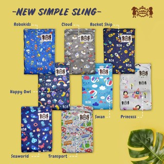 Jual Petite Mimi Reversible Simple Sling Motif Gendongan Kaos Geos