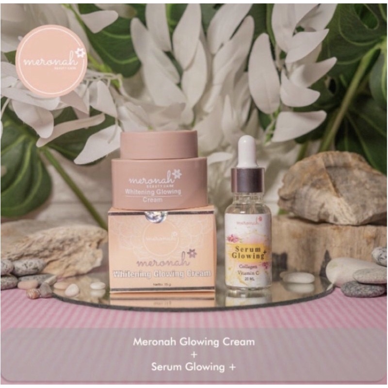 [PAKET] GLOWING CREAM + SERUM GLOWING MERONAH