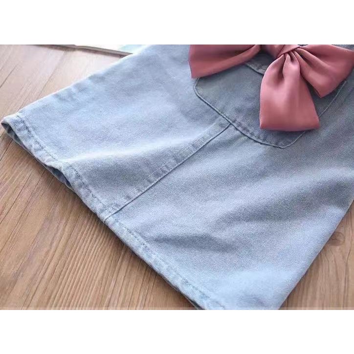 [PRINCESS KESLI]1-7Tahun Dress Denim Anak Perempuan Rok Suspender Denim Gaun Anak Bayi Jeans Anak Dress Pesta Bayi Kado Anak