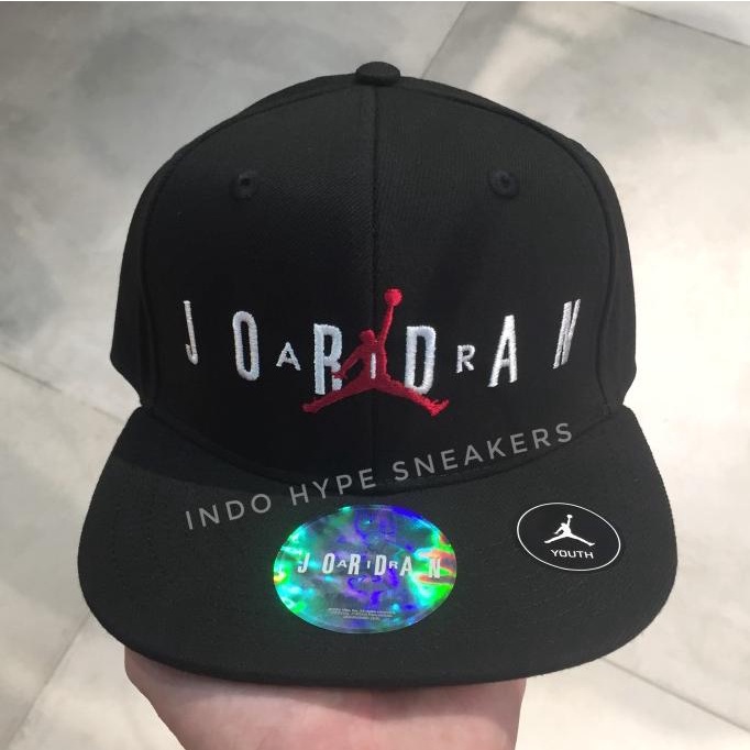 Topi Air Jordan Jumpman Black Snapback KIDS
