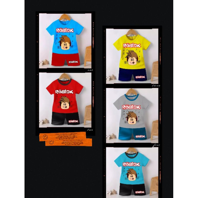 Setelan pakaian anak laki laki baju anak laki laki set anak murah keren terbaru gambar Roblox