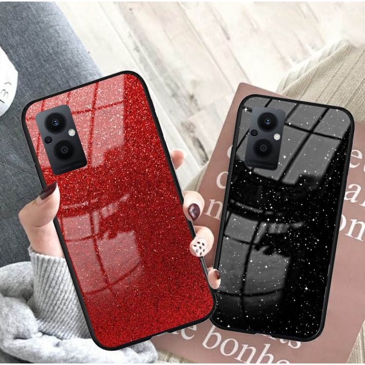 Soft Case Glass Kaca  [K01] OPPO RENO 7z 5G - OPPO RENO 7 5G Terbaru Casing Handphone-Pelindung Handphone