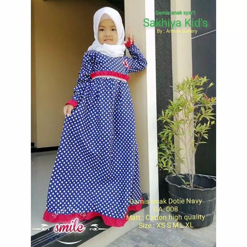 Sakhiya kids, Gamis anak merah cantik murah