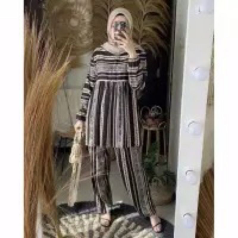 SETELAN MALIKA TERBARU/SETELAN TERBARU/MOTIF MALIKA/PAKAIAN WANITA/COD