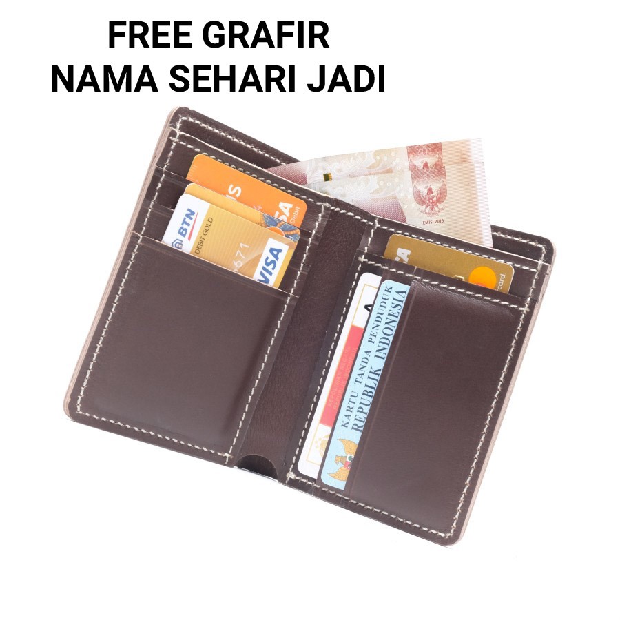 DOMPET PRIA KULIT ASLI Dompet Kulit Pria Wanita Model Lipat