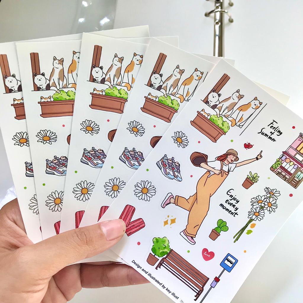

Korean girl sticker sheet/ stiker gadis korea/ stiker ootd KP130