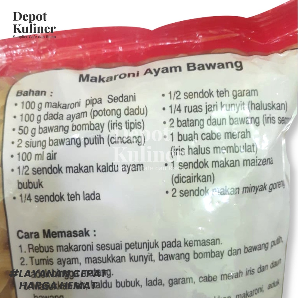 Makaroni Pipa Mentah Sedani 1 Kg