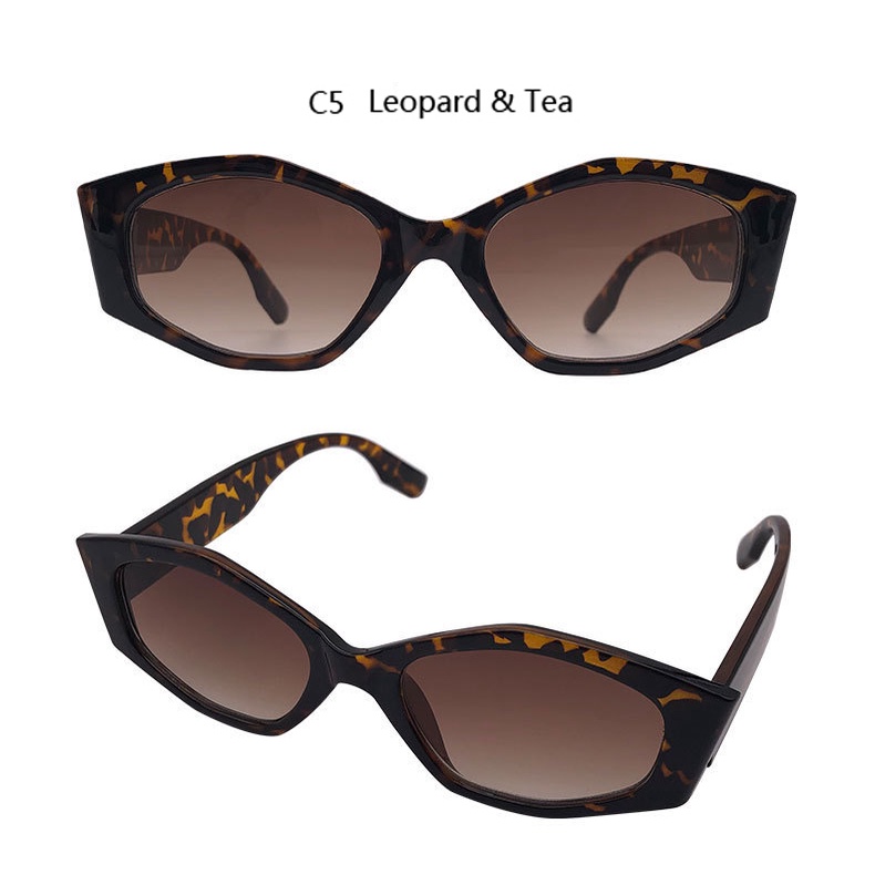 Kacamata Hitam Model Irregular Gaya Retro Untuk Pria Dan Wanita