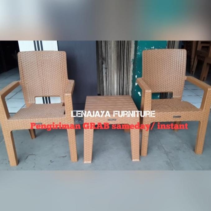 KURSI TERAS ROTAN NAPOLLY 1 SET MURAH8525