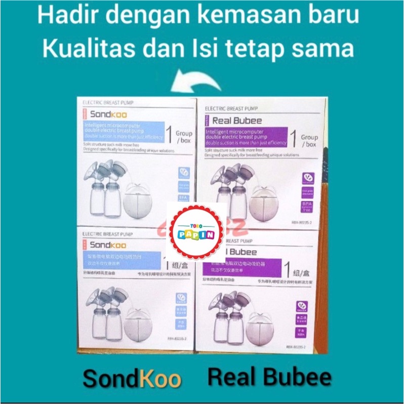 Pompa asi bayi elektrik real bubee double pump pumping asi bayi ganda dua tabung berkualitas