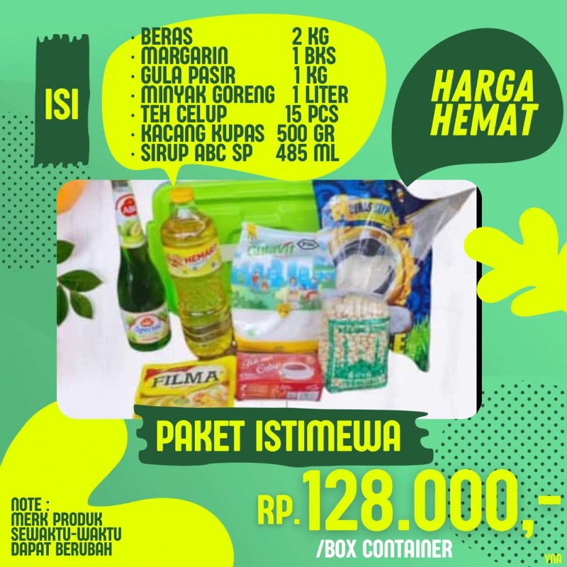 Paket Sembako Istimewa Container Box