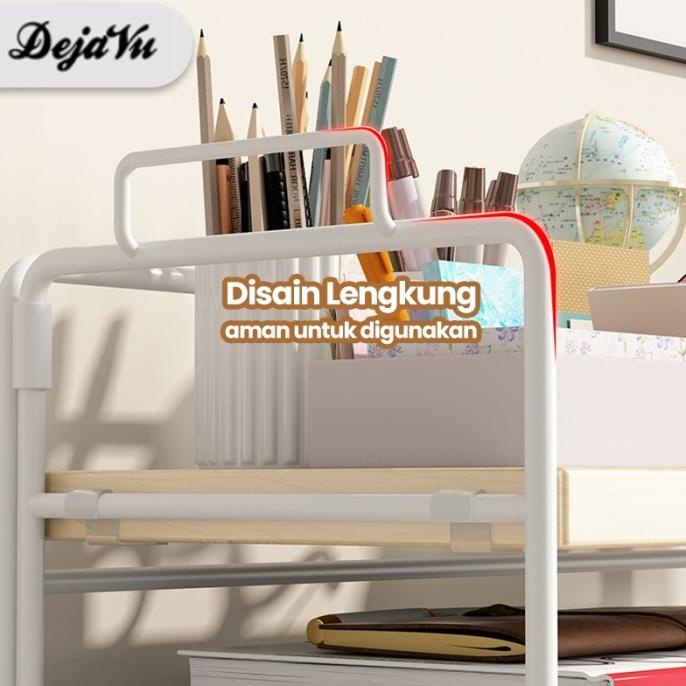 [Sale] Dejavu Rak Buku Meja Susun Rak Kayu Besi Minimalis Serbaguna Hrb103 [Terlaris]