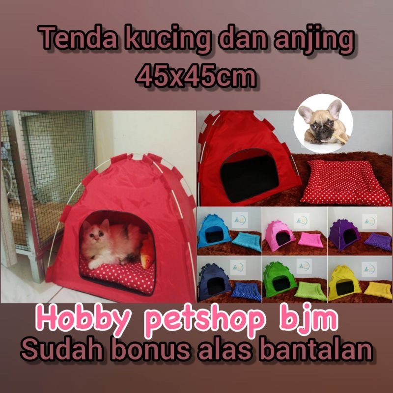 Tenda kucing anjing - rumah kasur hewan anabul kelinci bantal