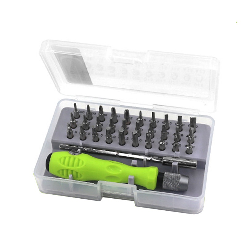 PAKET Tool Repair 32 In 1 Obeng Set Presisi Mini Magnetic Screwdriver Bits Kit Ponsel IPad Camera laptop komputer Jam Maintenance