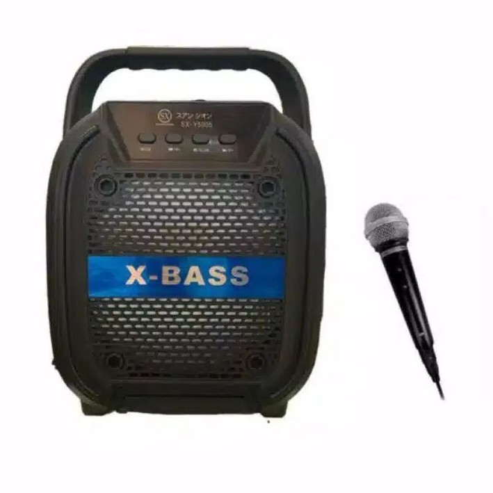 COD SPEAKER BLUETOOTH KARAOKE SX-Y5005 X-BASS 6'5 INCH PLUS MIC KARAOKE//SPEAKER SALON AKTIF 6'5 INCH//SPEAKER X-BASS//SPEAKER KARAOKE