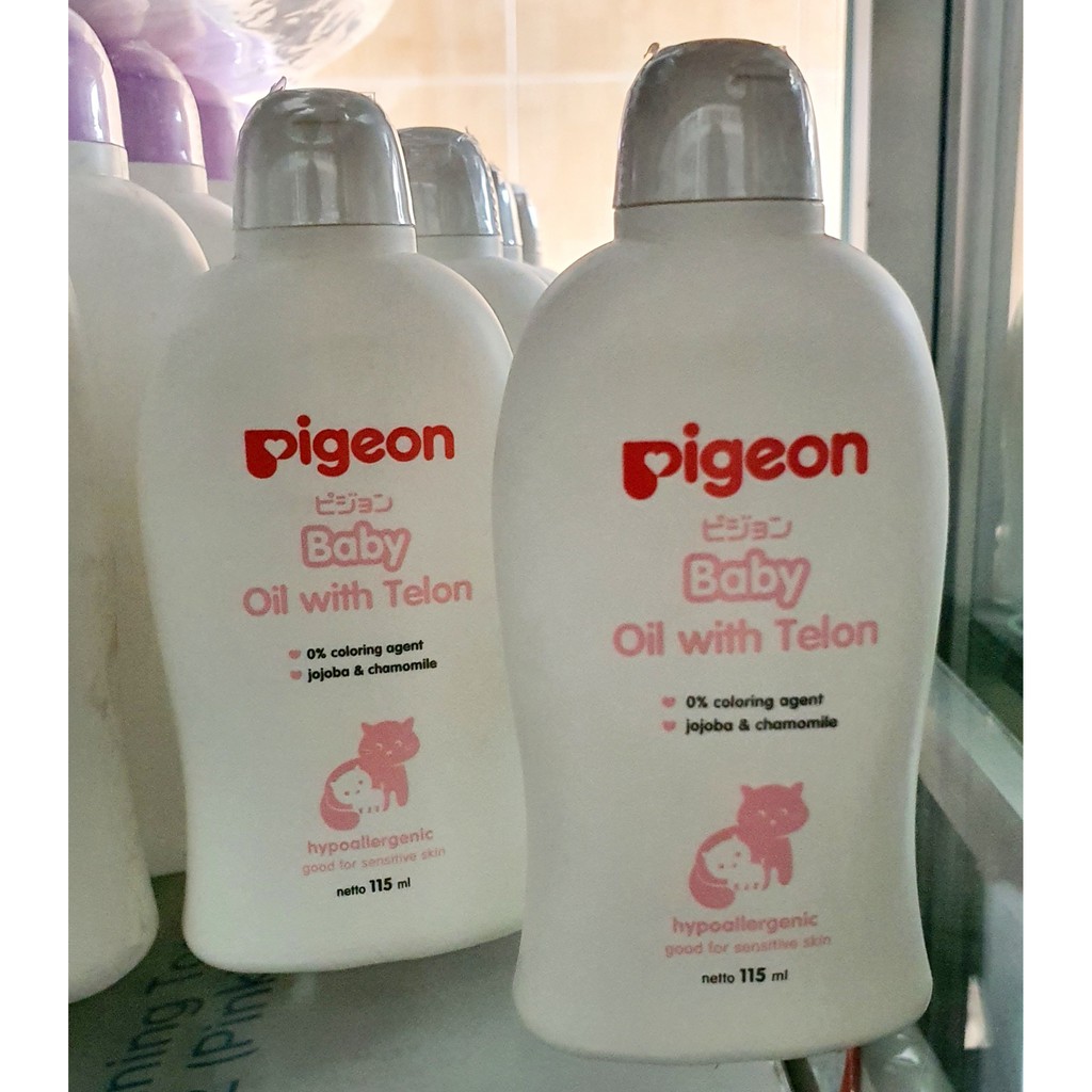 Pigeon Baby Oil With Telon / minyak Telon 115ml Urut  pijat bayi / Pigeon baby Oil Natural Essential 100ml