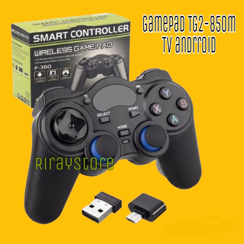 Gamepad Wireless 2.4GHz untuk Smart TV Box TG2-850M - Hitam