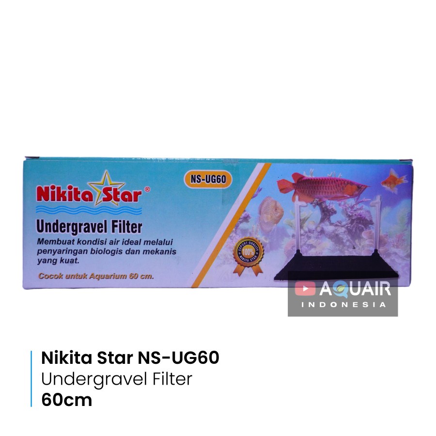 Undergravel Filter Aquascape Aquarium | UGF UG 60 NS Nikita Star Filter Aquarium 60cm
