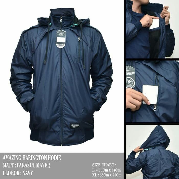 AMAZING Jaket Haringtone Hoodie Skylark Waterproof