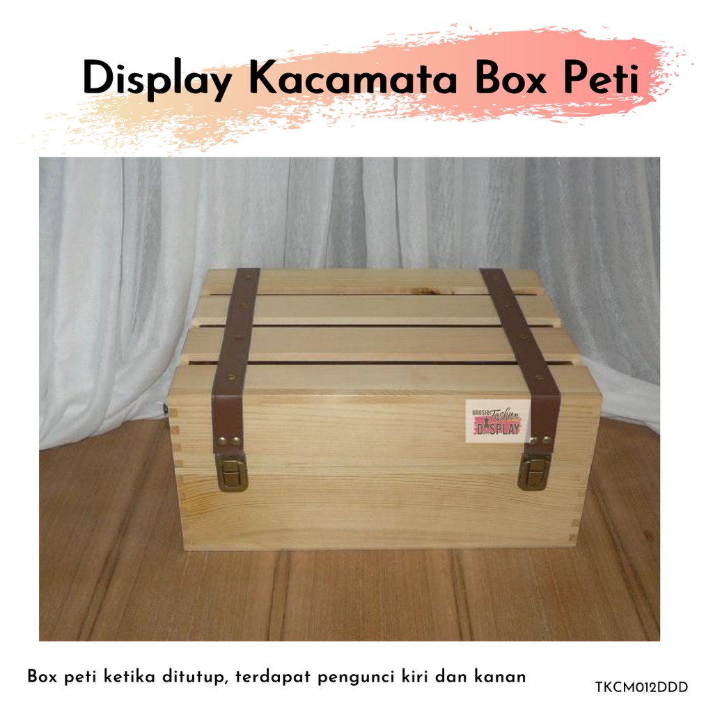 Display Kacamata Box Kotak Peti Premium Kayu Stand Kacamata Branded Pria dan Wanita Murah (BH)