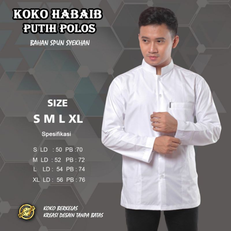 Baju koko polos taqwa pria / Koko Polos habaib / koko polos dewasa