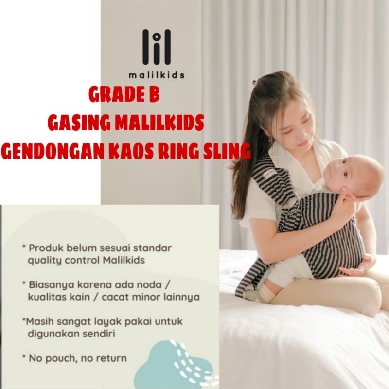 MALILKIDS GRADE B Gasing/ gendongan kaos ring malilkids NO pouch baru bukan preloved