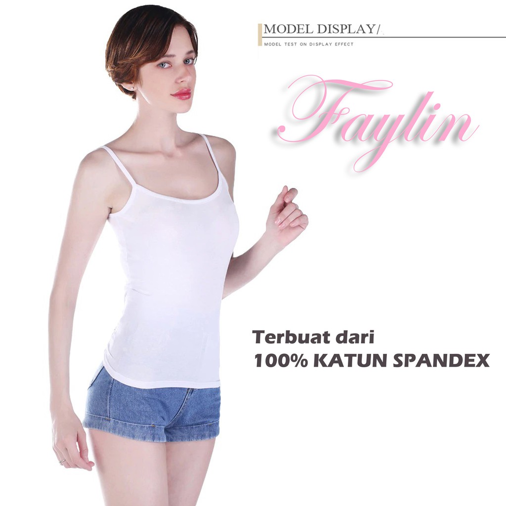 FAYLIN | Tanktop Wanita Tali Kecil Katun Cotton / Atasan Wanita Polos | art FAY 11