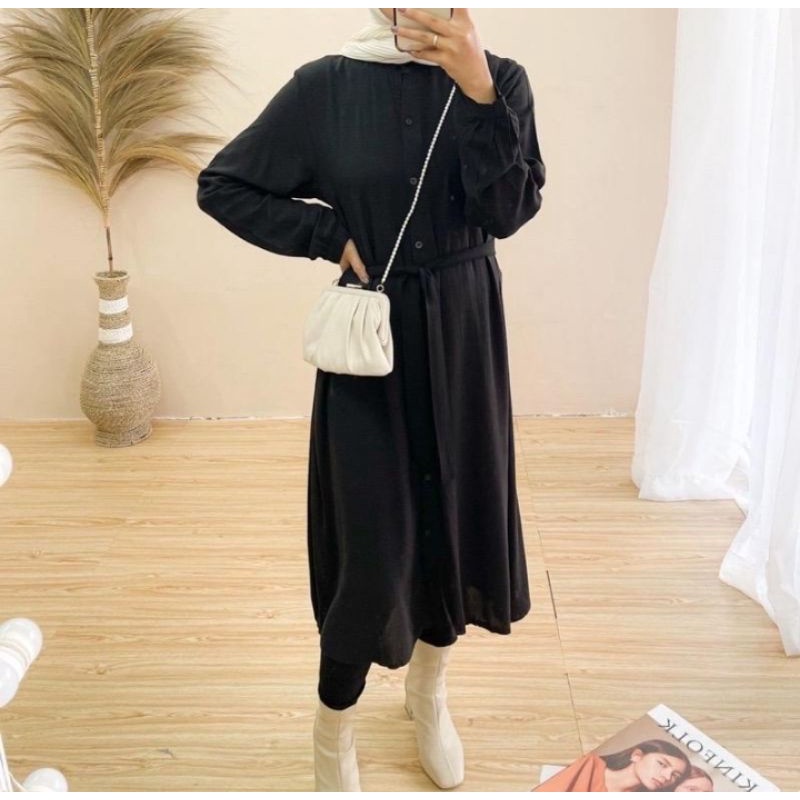 BEFAST - ZEC Dress NIKEN / Avrella Katun Poly Longdress / Fashion Wanita Hijab / Longdress Wanita / Dress OOTD Wanita / Longdress Polos / Longdress Casual Wanita