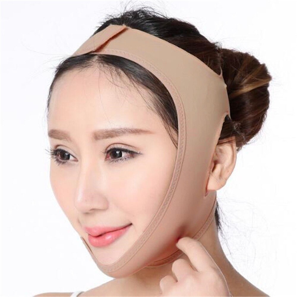 Sabuk Penirus Wajah Face Lifting Mask Anti Wrinkle Belt - TZ20 - Light Skin