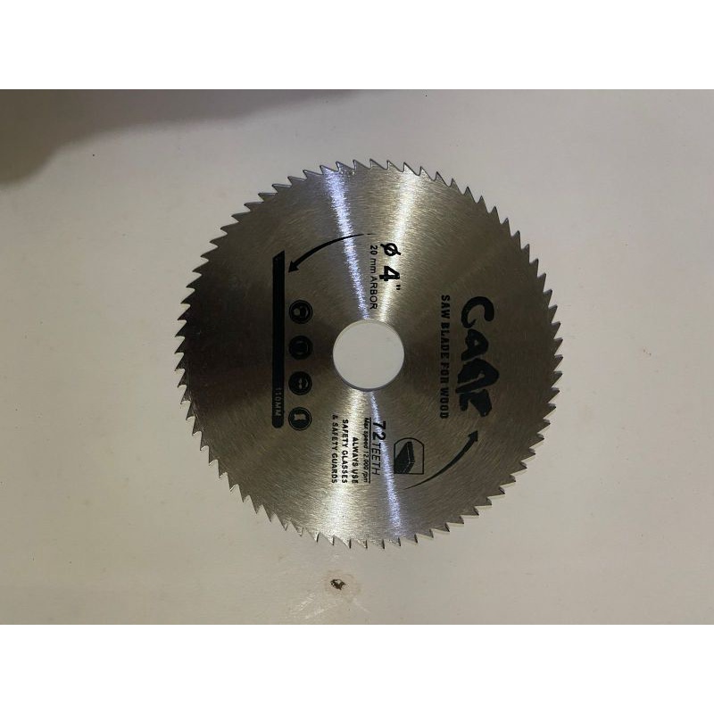 MATA GERGAJI POTONG KAYU 4×72T - SAW BLADE 4INCH 72 MATA