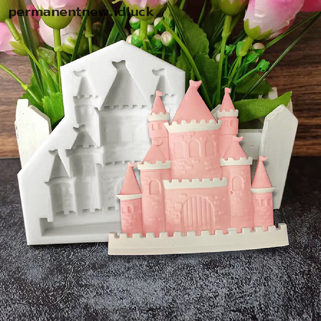 1 Pc Cetakan Fondant Bentuk Kastil Natal Bahan Silikon Resin Epoksi UV