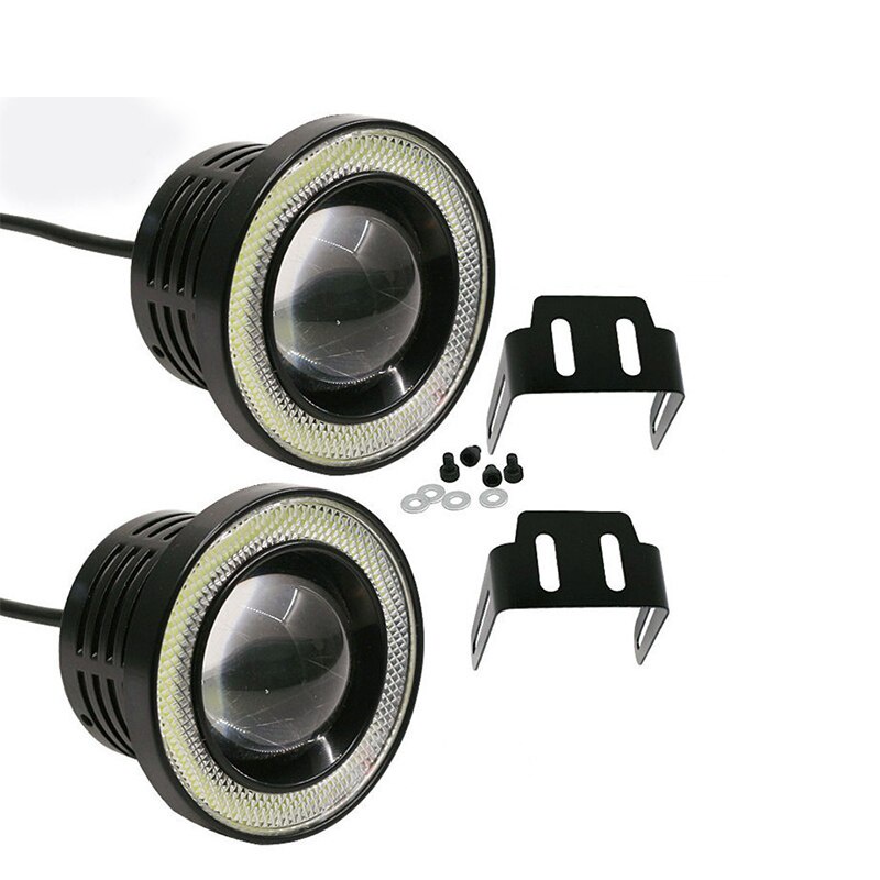 Foglamp LED 89mm / 3.5 Inci Inch Projector Angel Eyes Universal Mobil 89 mm Lampu Kabut Foglight