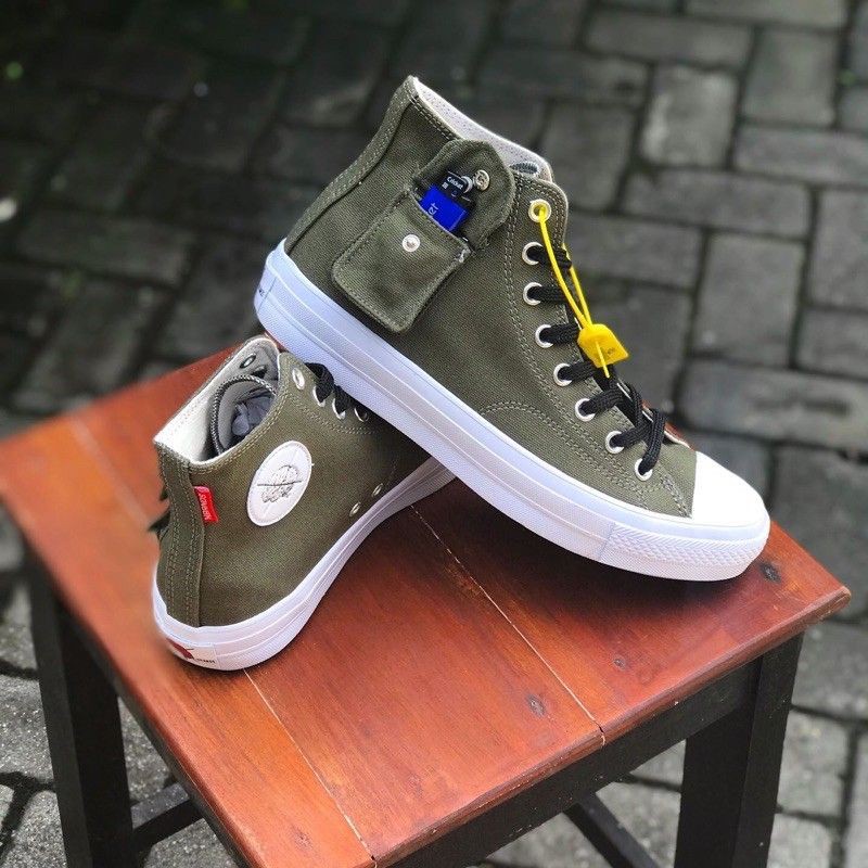 NOBRANDS FOOTWEAR TPS CARGO HIGH ARMY GREEN NOBRANDS CARGO TPS HIGH NO BRAND FOOTWEAR ORIGINAL
