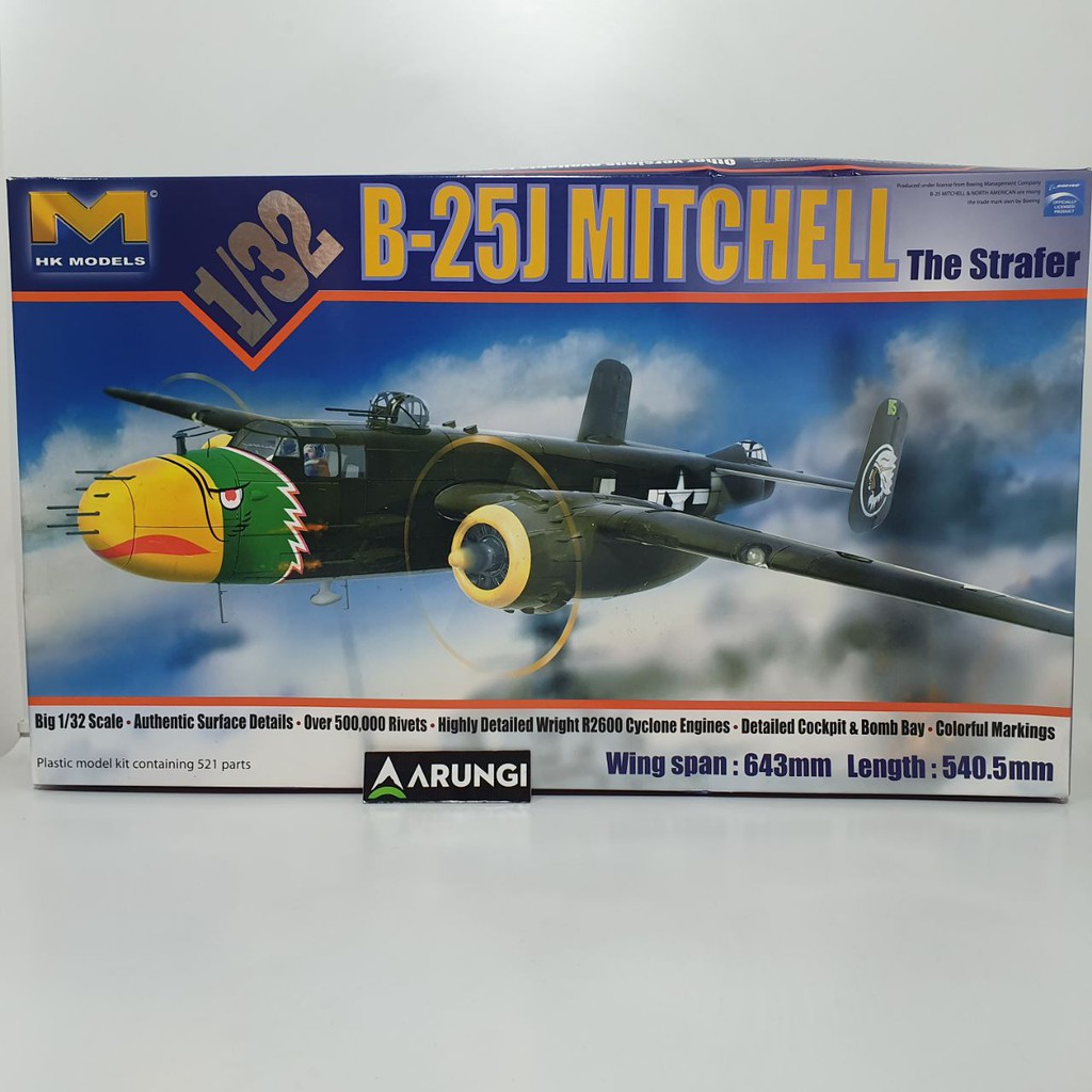 Model Kit Pesawat 1 32 B 25J Mitchell HK Models 01E02