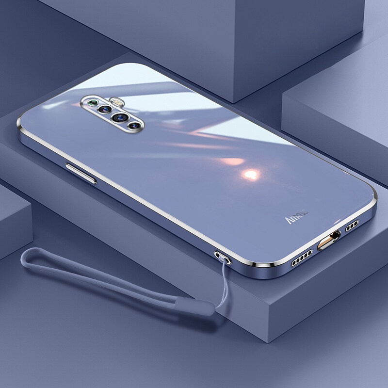 Soft case Silikon Plating Desain AnDyH Dengan lanyard Untuk OPPO Reno 2F 2Z