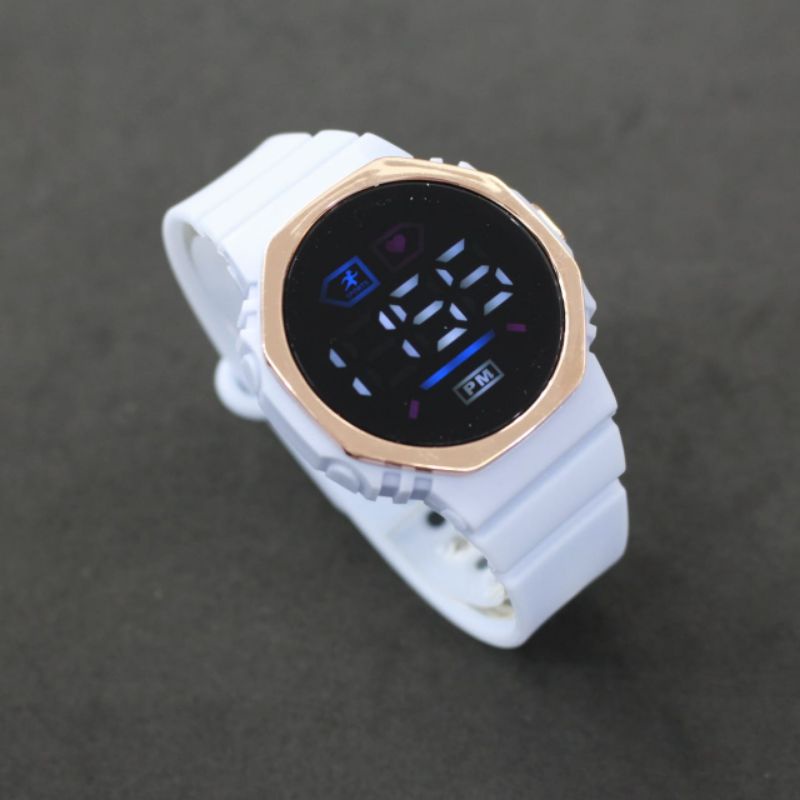 Jam tangan LED WATCH Digital wanita A9 octagon Colorfull