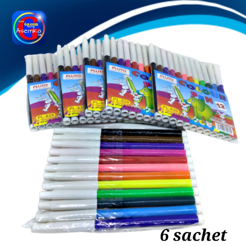 

GPA Spidol Warna 6set spidol 12warna Pluto Best Produk